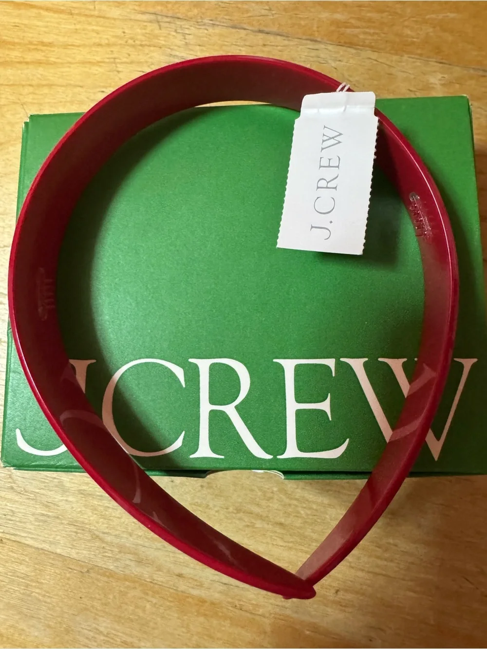 NWT J.Crew Tortoise Headband in Vibrant Red (Item AZ800) Handmade in France